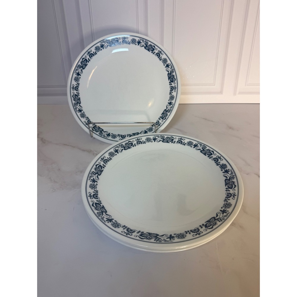 Corelle Old Town Blue Dinner Plates Set of 6 Blue Onion Vitrelle Glass 10.25 in